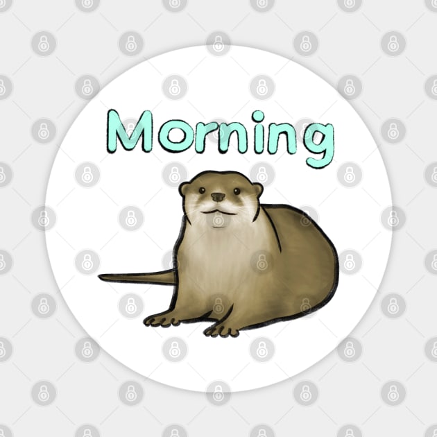 Sitting Otter 2 with a Morning Magnet by OtterFamily